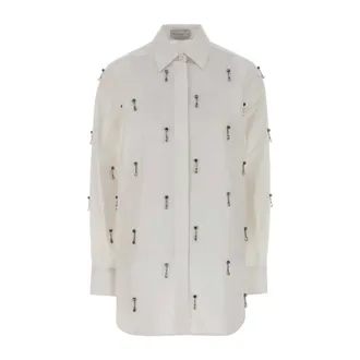 Stella McCartney Dames, Blouses & Shirts, Wit, Maat: XS Katoen