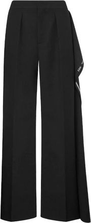 Moschino Pantalone Cimosa - female - Moschino - Wide Trousers - Black - M - Trousers