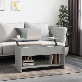 vidaXL Vidaxl - Mesa De Centro Madera De Ingenier&iacute;a Gris Hormig&oacute;n 102x50x52,5cm