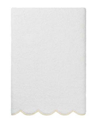 Linum Home Textiles 100% Turkish Cotton Adornia Scallop Bath Towel