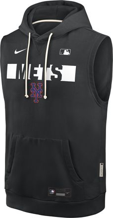 Nike New York Mets Authentic Collection Standard Issue Nike Mens Dri-FIT MLB Sleeveless Pullover Hoodie in Black | 03B400ANME-4T2
