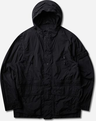 Stone Island Men s Ghost Nylon Smerigliato Short Parka Black