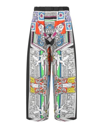 Versace Multicolored Silk Pants