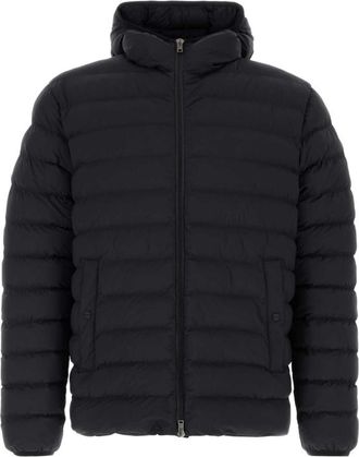 Herno Navy Blue Stretch Nylon Jacket