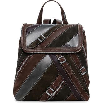 Desigual Small Straps & Zip Detail Backpack in Brown at Nordstrom