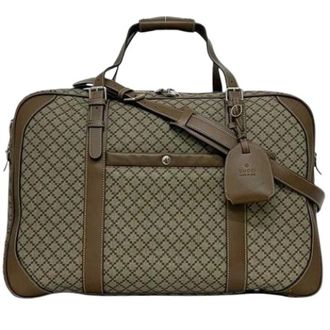 Gucci Pre-owned Weekend Bags, unisex, Brown, Size: ONE SIZE Pre-owned Plastic Weekend Bag