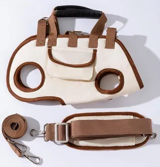 OEM Transport&iacute;n Cruzado Arn&eacute;s Ajustable Cuerpo Completo, Mochila Port&aacute;til Transpirable Correa Hombro Manos Libres Bolsillo Premios, Beige Marr&oacute;n