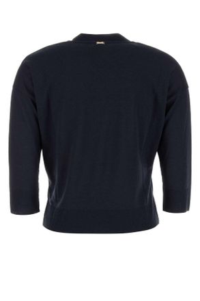 Herno Womens Midnight Blue Lyocell Blend T-Shirt Blu Exterior: Cotton T-shirts And Polos