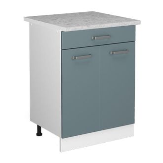 Vicco Mueble Bajo Universal R-line, Gris Azulado, 60 Cm Con Cajones, Vicco