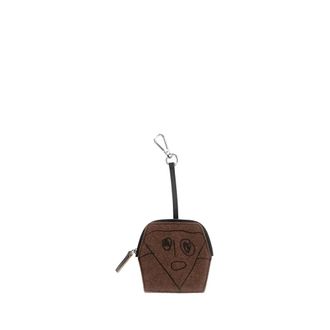 Plan C Portamonete in feltro di lana - - Accessories - Donna - Marrone - ONE SIZE
