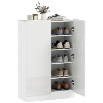 OEM Zapatero, Puertas Con Cierre Suave, Estantes Ajustables, Blanco