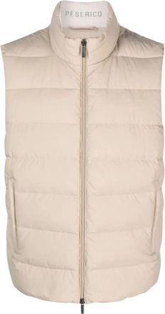 PESERICO Beige Gewatteerd Vest - Heren - Bodywarmers - Beige - L - Jassen