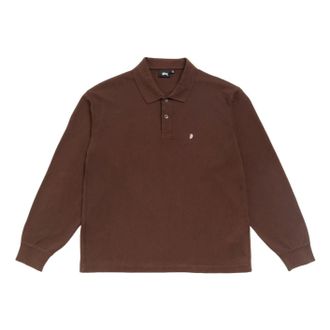 St&uuml;ssy Classic Pique Ls Polo Brown 1140411-BROW