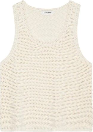 Anine Bing Tops, Dames, Wit, S, Katoen, A-02-12306-Ivy 1 Tank Top