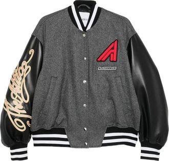 The Attico Logo-patch Panelled Bomber Jacket