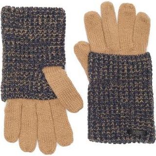 AllSaints Angled Stitch Marled Gloves in Blue/Tan Multi at Nordstrom Rack