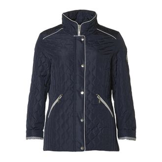 Danwear Light Jackets, female, Blue, M, Quilted Jacket with Striped Lining