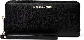 Michael Kors Large Travel Continental - Dames - Portefeuilles - Zwart - ONE Size - Leer - Accessoires