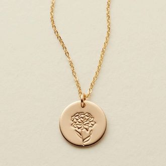 Made by Mary January Birth Flower Necklace