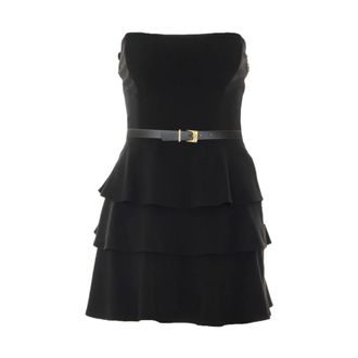 Elisabetta Franchi Dames, Jurken, Zwart, Maat: XS Zijde