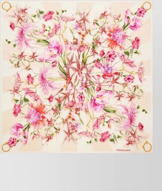 Ferragamo printed silk scarf