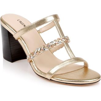 L'agence Heromin Slide Sandal in Gold Multi at Nordstrom Rack, Size 8.5