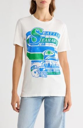 Junk Food Seahawks Elite Cotton Graphic T-Shirt in Vintage White at Nordstrom Rack, Size X-Small