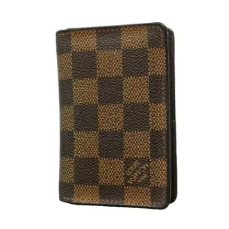 Louis Vuitton Pre-owned Damier Ebene Card Case - unisex - Louis Vuitton Vintage - Vintage Wallets - Brown - ONE SIZE - Pre-owned