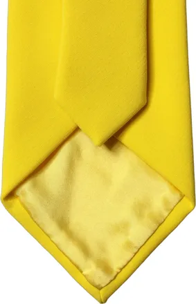 Dolce & Gabbana Solid Polyester Necktie - Yellow