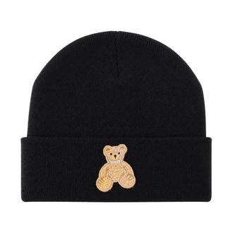 Palm Angels Beanie Z1011 - unisex - Accessoires - Zwart - Maat: ONE Size Katoen