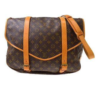 Louis Vuitton Saumur Monogram Canvas Brown Canvas Handbag (Pre-Owned)