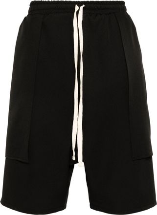 Alchemy drop crotch shorts - unisex - Viscose/Polyester - M - Black