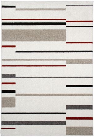 Novatrend Alfombra de sal&oacute;n moderna blanco 150x220 cm