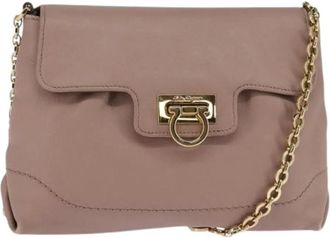 Ferragamo Pre-owned Cross Body Bags, female, Pink, Size: ONE SIZE Pre-owned Leather Shoulder Bag