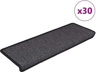 vidaXL vidaXL Tappeti Adesivi Scale Aspetto Sisal 30 pz 65x21x4 cm Antracite