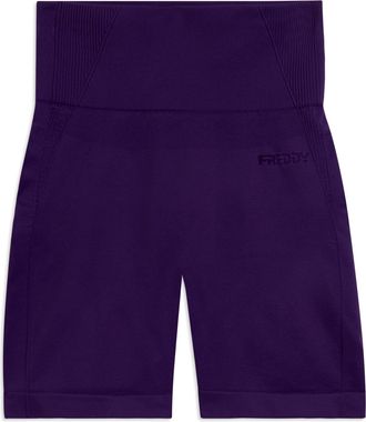 Freddy Leggings Corti Seamless con Vita Alta e Inserti in Costina