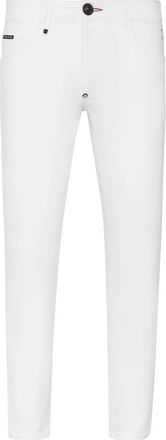 Philipp Plein Skinny Jeans - Heren - Slim Fit Jeans - Wit - W33 - Katoen - Jeans