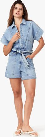 Habitual Rolled Cuff Romper In Aire