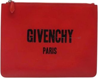 Givenchy Pre-owned Leather clutches - Dames - Vintage Clutch - Rood - ONE Size - Leer - Vintage