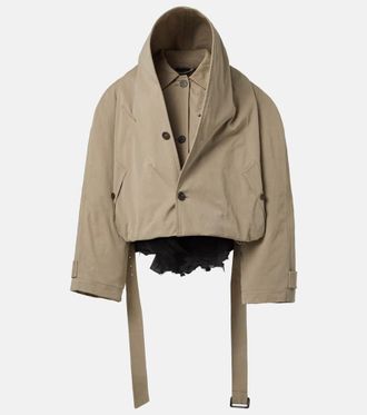 Balenciaga Deconstructed cotton twill trench coat