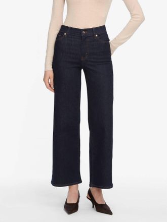 Frame Denim Le Slim Palazzo Crop In Rinse