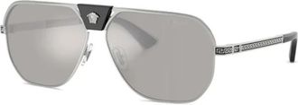 Versace Ve 2294 Zonnebril - Heren - Zonnebrillen - Grijs - 61 MM - Accessoires