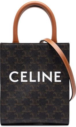 Celine Pre-owned Celine Mini Triomphe Coated Canvas Vertical Cabas Satchel Unisex 5U2XF7008QB9YXSY