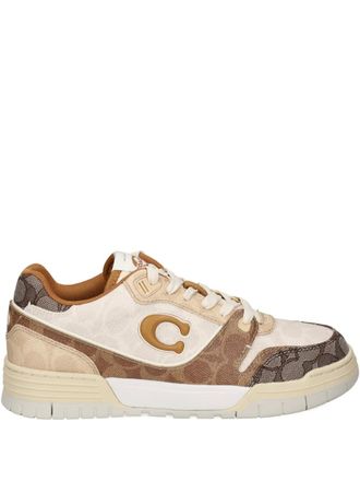 Coach panelled sneakers - women - Rubber/Recycled Polyester/Canvas - 8 - Neutrals