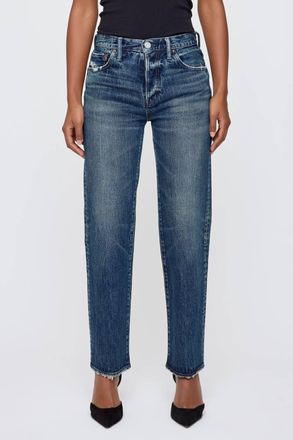 Moussy Wiley Straight Leg Pant In Blue