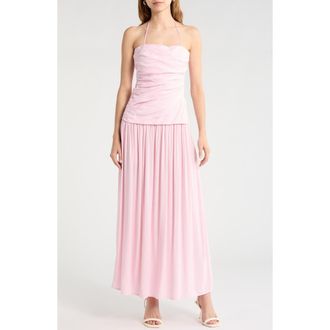 Faithfull The Brand Notte Halter Maxi Dress in Palazzo at Nordstrom, Size X-Small