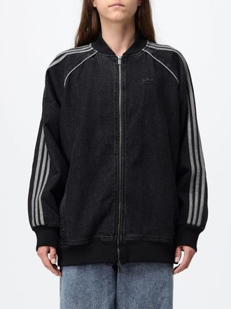 adidas Bomber in cotone con logo 3-Stripes e chiusura zip