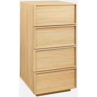 Sweeek Cassettiera alta con 4 cassetti effetto legno