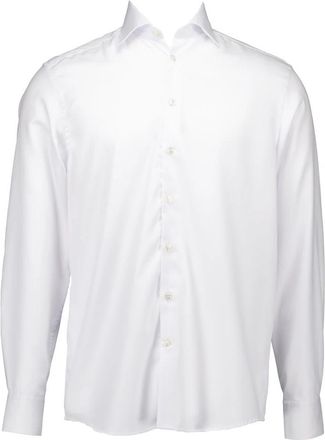 John Miller Wit Overhemd Lange Mouw - Heren - Casual Overhemden - Wit - M - Overhemden