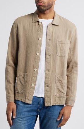 Rails Ambrose Cotton & Linen Shirt Jacket in Barley at Nordstrom Rack, Size Small